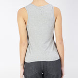 Top Grigio con strass