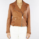 Giubbotto Cuoio biker in pelle con zip