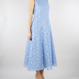 Abito Celeste in tessuto jacquard floreale MSEGAMBERO 2 MAX MARA STUDIO 