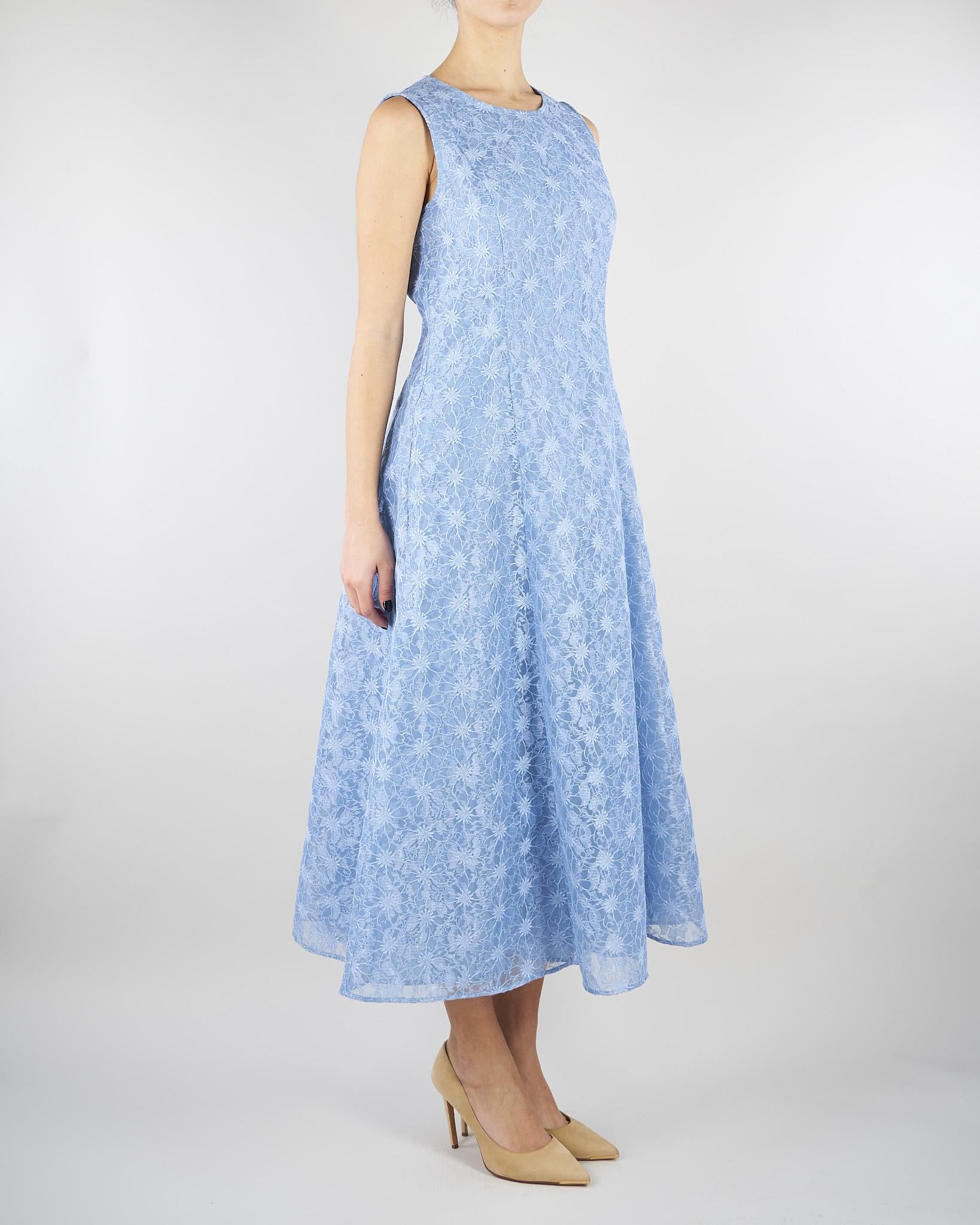 Abito Celeste in tessuto jacquard floreale MSEGAMBERO 2 MAX MARA STUDIO 