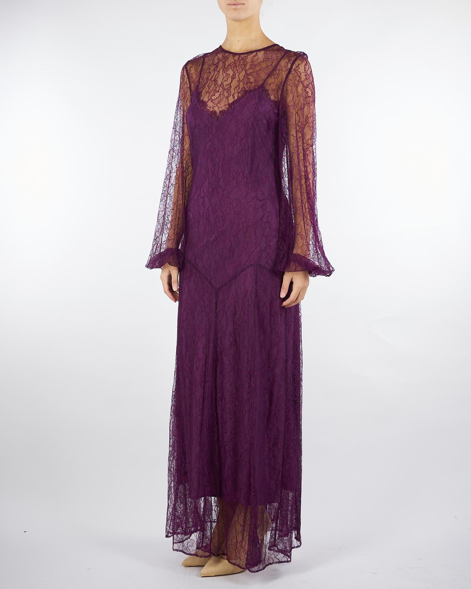 Abito Viola in pizzo TT2261 12635 TWIN SET 