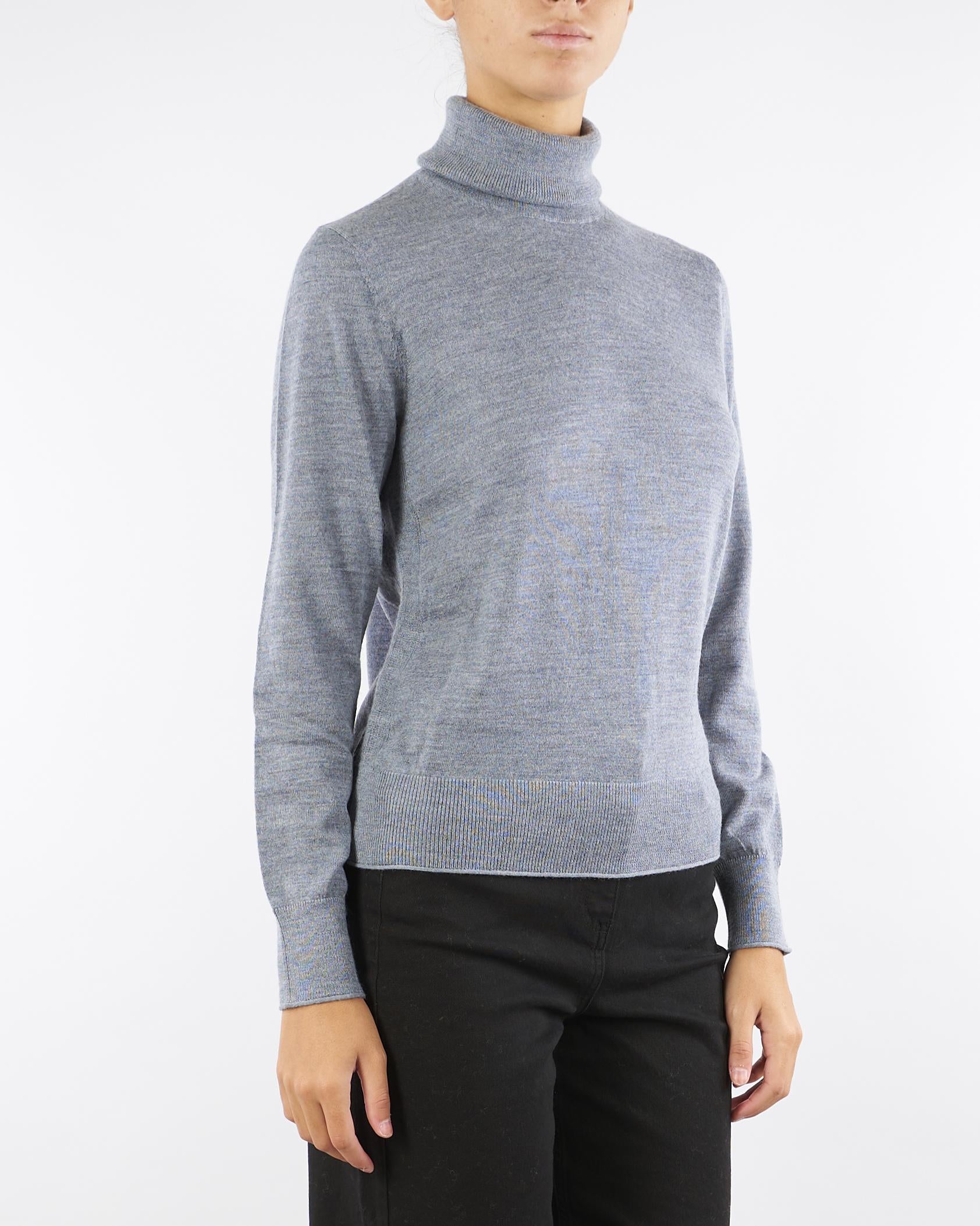 Maglia dolcevita Grigio in lana merinos MITA 742 NENETTE 