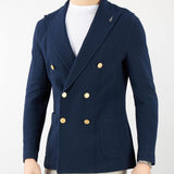 Giacca in maglia doppiopetto con bottoni gold Paoloni
