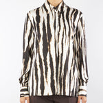 Camicia Marrone-Bianco in viscosa a fantasia A3564235 3 CLIPS 