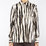 Camicia Marrone-Bianco in viscosa a fantasia A3564235 3 CLIPS 