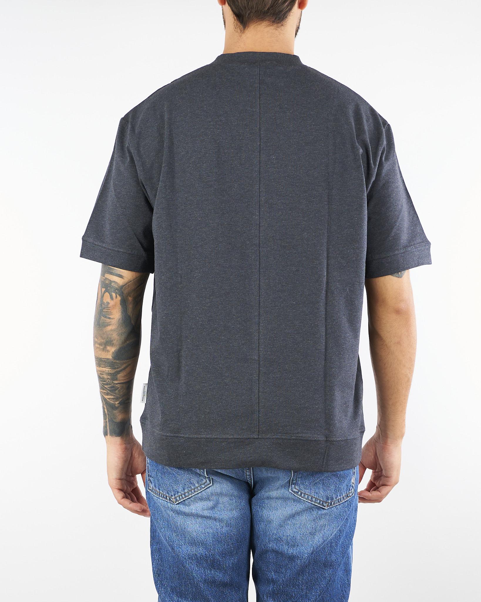 T-shirt Antracite in jersey Relaxed fit F0314074 8996 PAOLO PECORA 