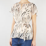Blusa Crema in georgette zebrata PBPBACIO 9 PENNY BLACK 