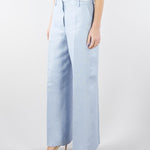 Pantalone Celeste in canvas di lino WKDMALIZIA 25 MAX MARA WEEKEND 