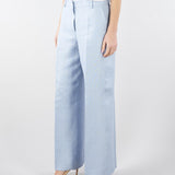 Pantalone Celeste in canvas di lino WKDMALIZIA 25 MAX MARA WEEKEND 