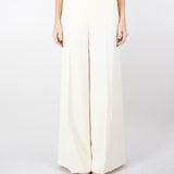 Pantaloni a palazzo in crêpe fluido