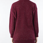Cardigan Bordeaux in lana con paillettes NERONE 3 MARELLA 