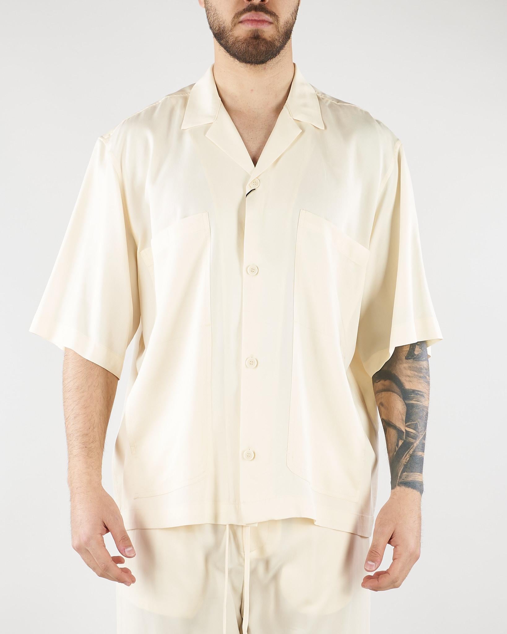 Camicia Panna in tessuto fluido Relaxed fit CA3626 2 I'M BRIAN 