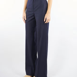 Pantalone Blu in lana stretch disegnata MEDIUM 13 MAX MARA STUDIO 