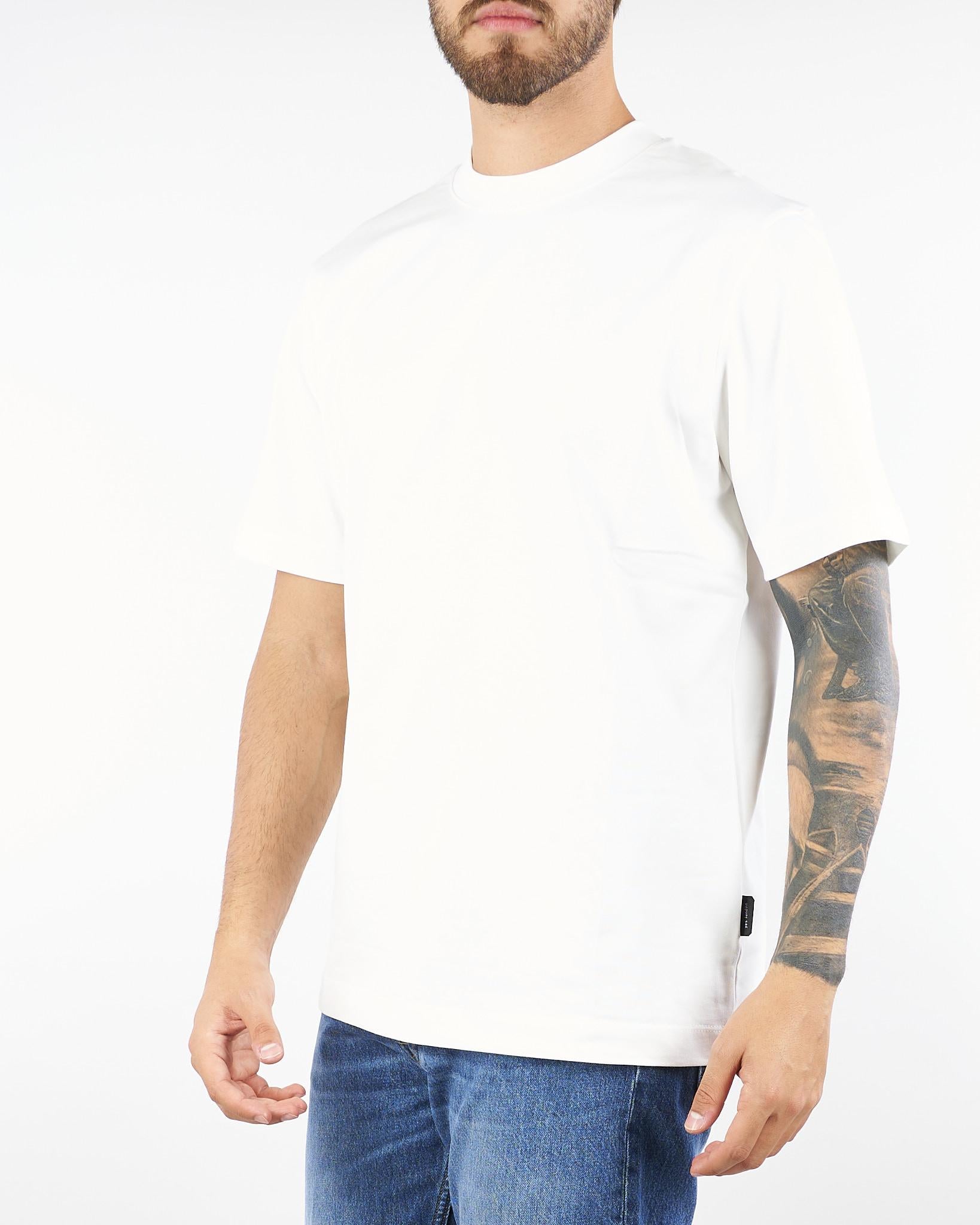 T-shirt Bianco in cotone pesante XM4228 2 YES LONDON 