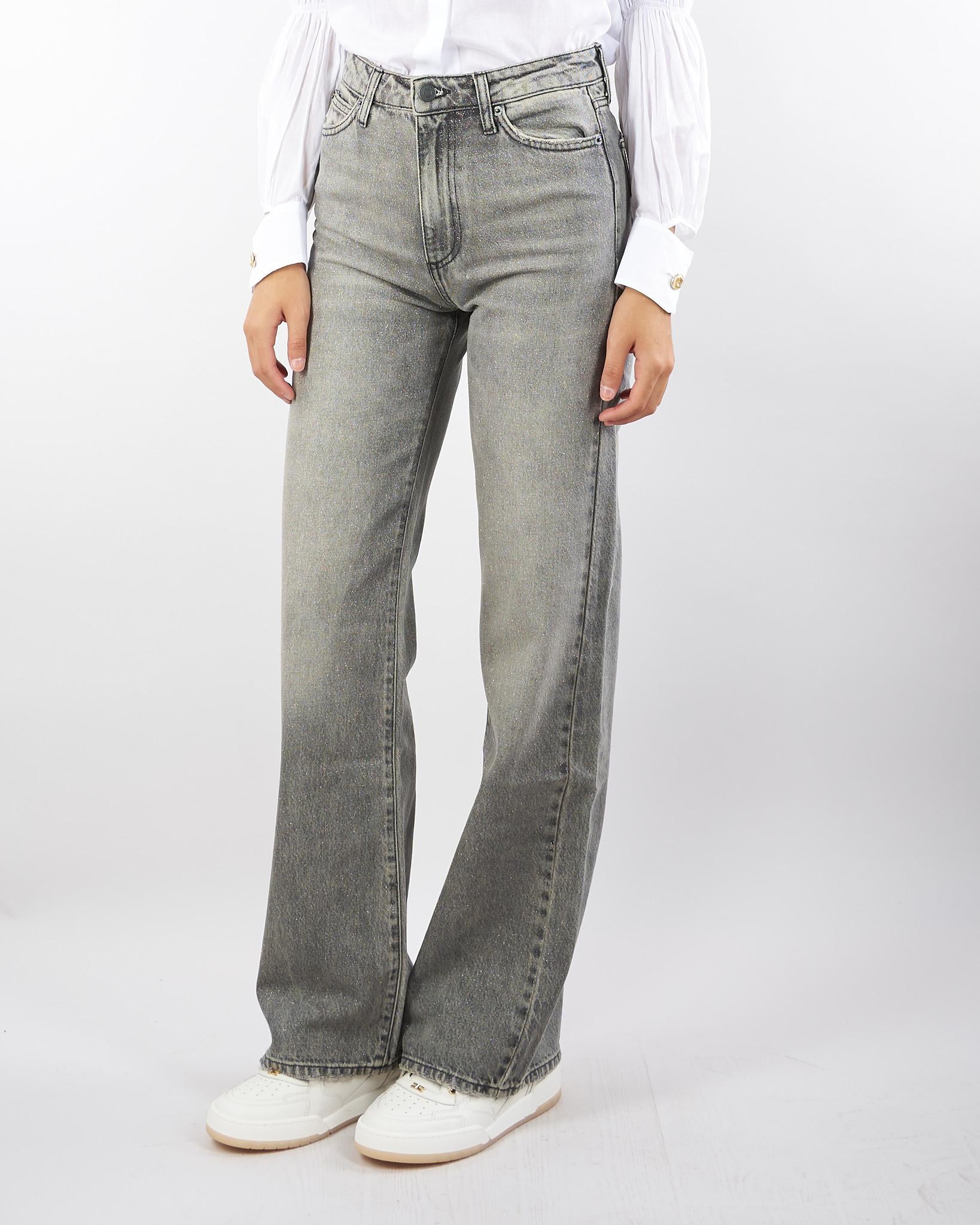 Jeans Zeno Grigio con Glitter DF5051 90 VICOLO 