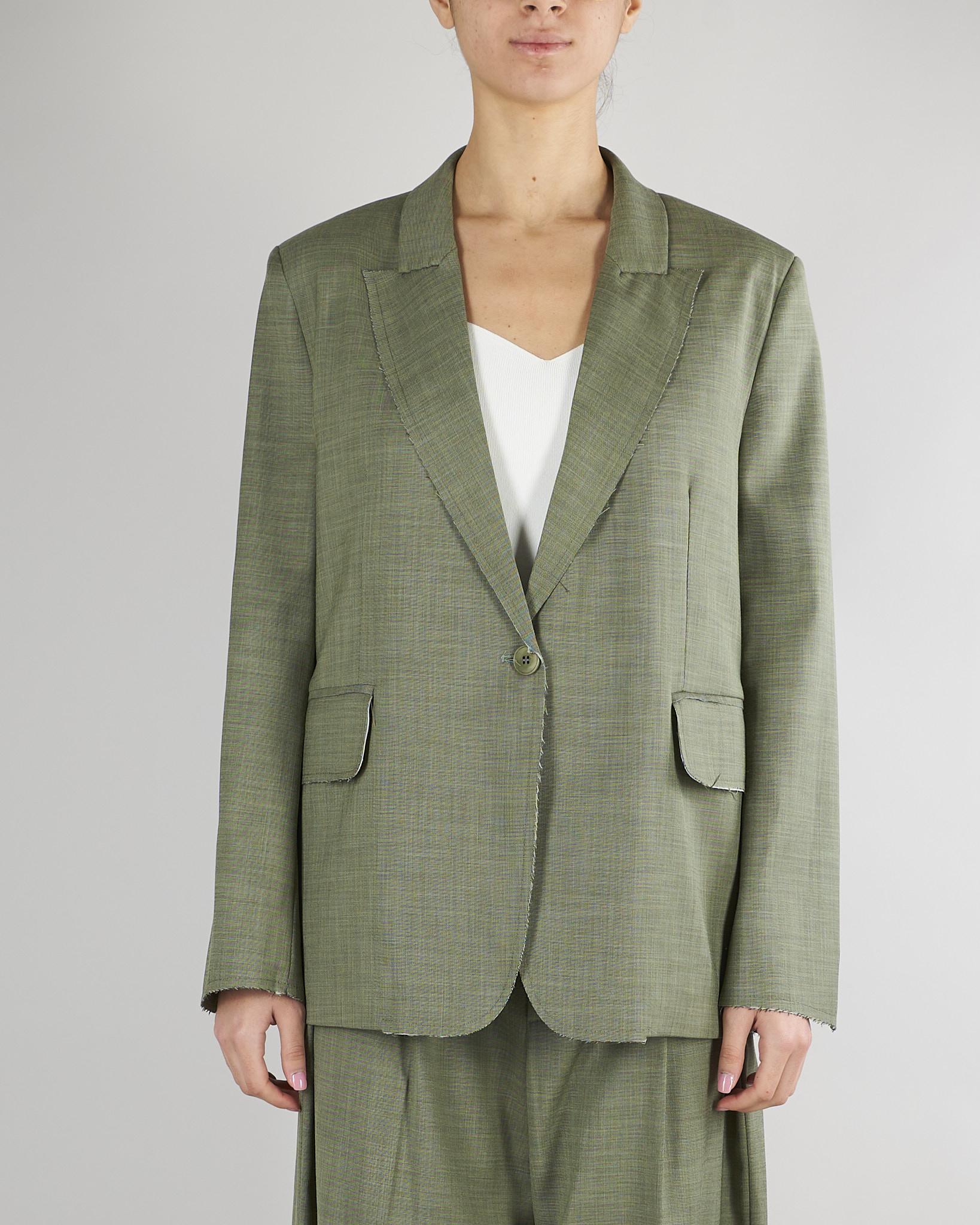 Blazer Verde con bordi sfrangiati TAB0049 17 VICOLO 