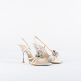 Sandali Argento con accessorio sul davanti