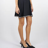 Minigonna a ruota in crêpe con morsetto Elisabetta Franchi