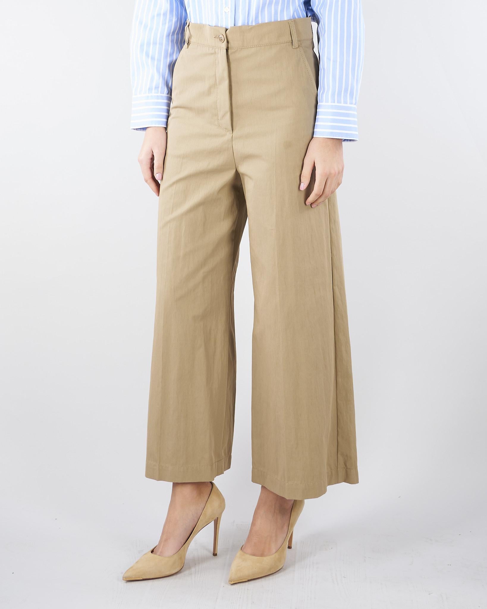 Pantalone Beige in gabardina WKDRONCO 2 MAX MARA WEEKEND 