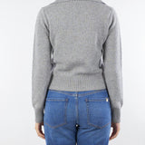 Maglia polo Grigio in pura lana e cashmere con bottoni gioiello V54507 95 VANISE' 