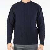 Maglia jacquard Blu in pura lana A044F004 6462 PAOLO PECORA 