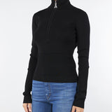 Dolcevita Nero a costine in maglia 8K0323K274 K103 PATRIZIA PEPE 