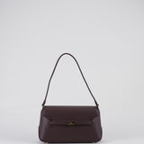 Borsa Cacao a spalla con placca logo