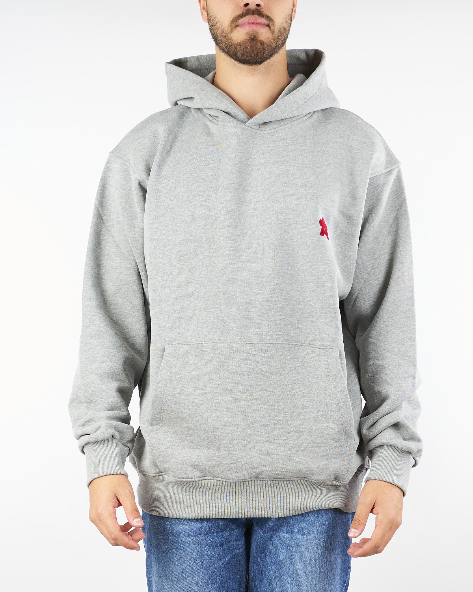 Felpa Grigio con logo e cappuccio F5PKUAHS173 101 A PAPER KID 