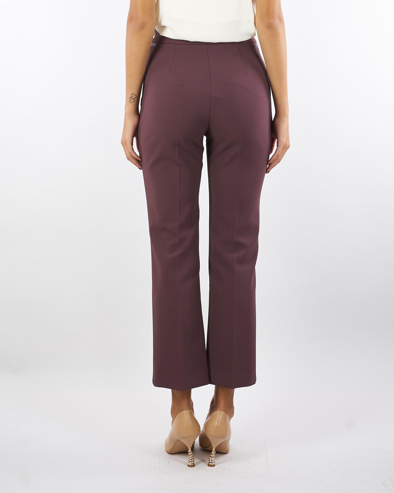 Pantaloni Merlot in doppio crêpe PA10856E2 EA4 ELISABETTA FRANCHI 