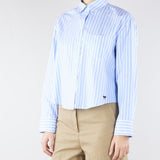 Camicia Azzurro in oxford di cotone a righe WKDCARTONE 1 MAX MARA WEEKEND 