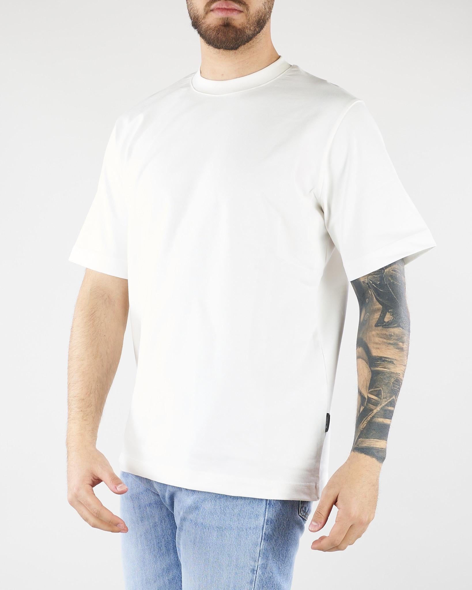 T-shirt Bianco in cotone pesante Relaxed fit XM4261 1 YES LONDON 