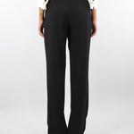Pantaloni Nero in crêpe leggero PA11757E2 110 ELISABETTA FRANCHI 