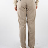 Pantalone Taupe gamba dritta crop fit PA3683 35 I'M BRIAN 