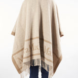 Poncho Beige in pura lana con logo HILDESTD 1 MAX MARA STUDIO 
