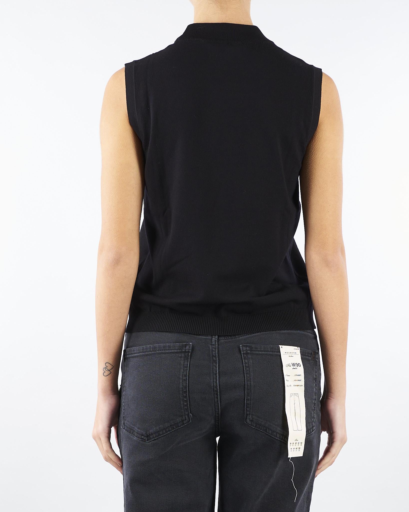 Top Nero in filato di viscosa stretch NAZIONE 14 MAX MARA WEEKEND 