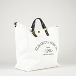 Tote Avorio-Nero in canvas BS14A62E2 309 ELISABETTA FRANCHI 