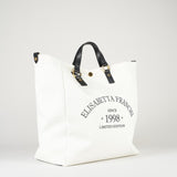 Tote Avorio-Nero in canvas BS14A62E2 309 ELISABETTA FRANCHI 