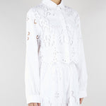 Camicia Bianco con ricamo ajour NS235 01 NO SECRETS 