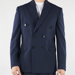 Giacca Blu doppiopetto Relaxed fit B6AB0020 89M AMARANTO 