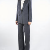 Blazer Antracite regular fit in flanella BOLSENA 3 MAX MARA STUDIO 