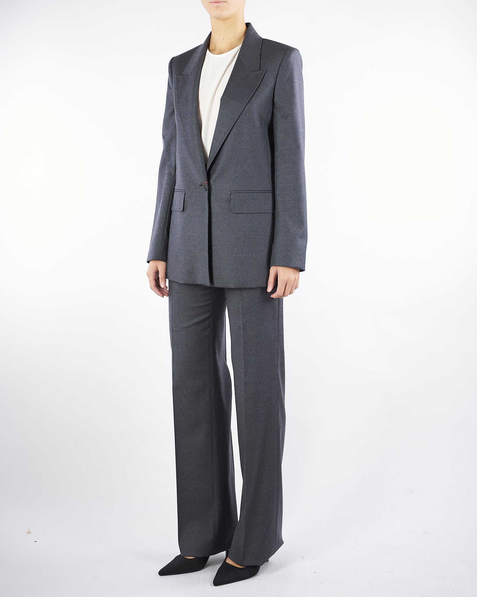 Blazer Antracite regular fit in flanella BOLSENA 3 MAX MARA STUDIO 