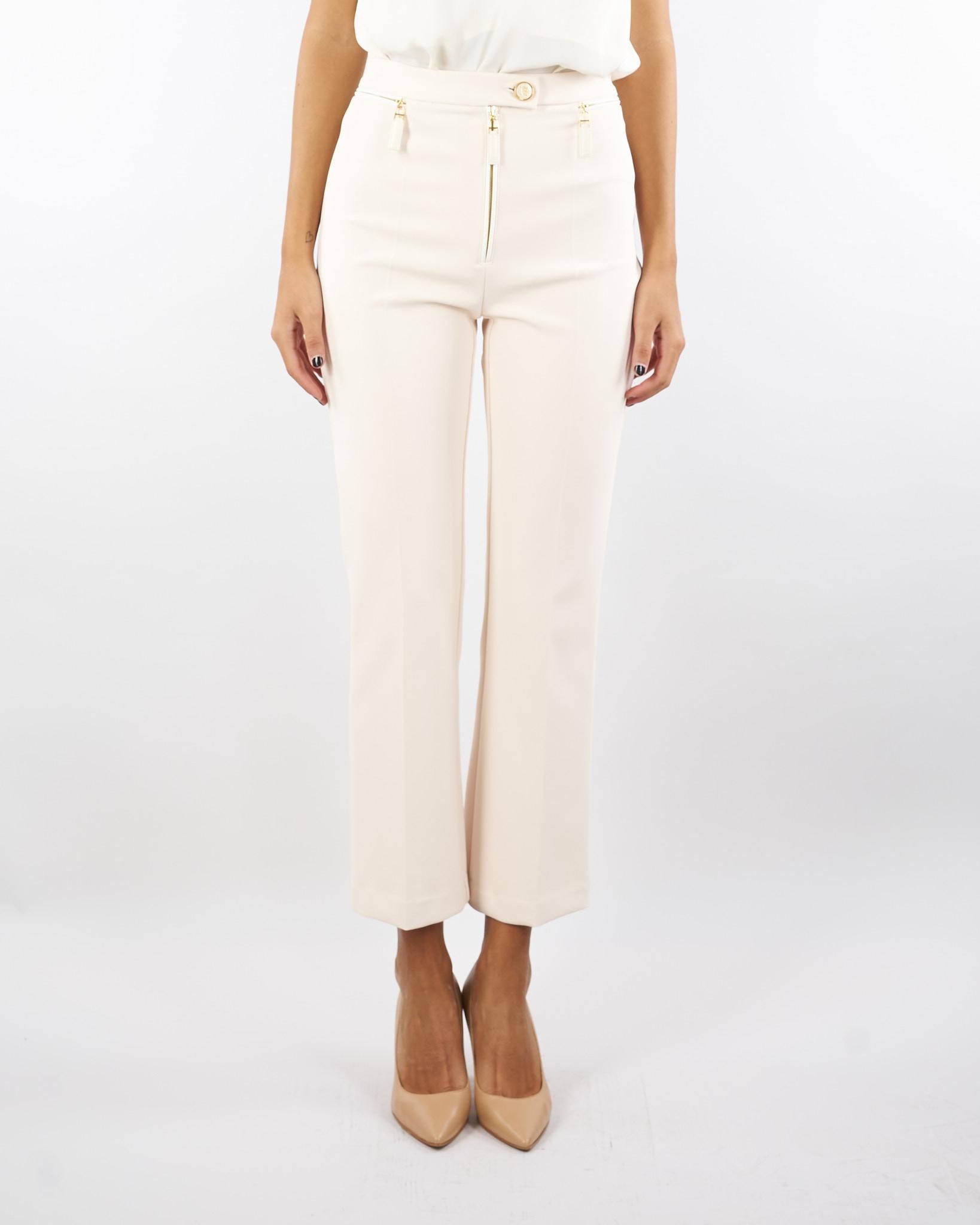 Pantaloni Milk in doppio crêpe PA10856E2 DZ9 ELISABETTA FRANCHI 