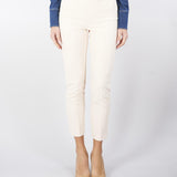 Pantaloni Burro slim in crêpe con placca logo