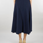 Gonna Blu in maglia di viscosa pointelle RA6053MA89R 93713 BLUGIRL 