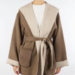 Cappotto corto Terra in double mistolana mélange<BR/> PM0165150975 220 SEVENTY 