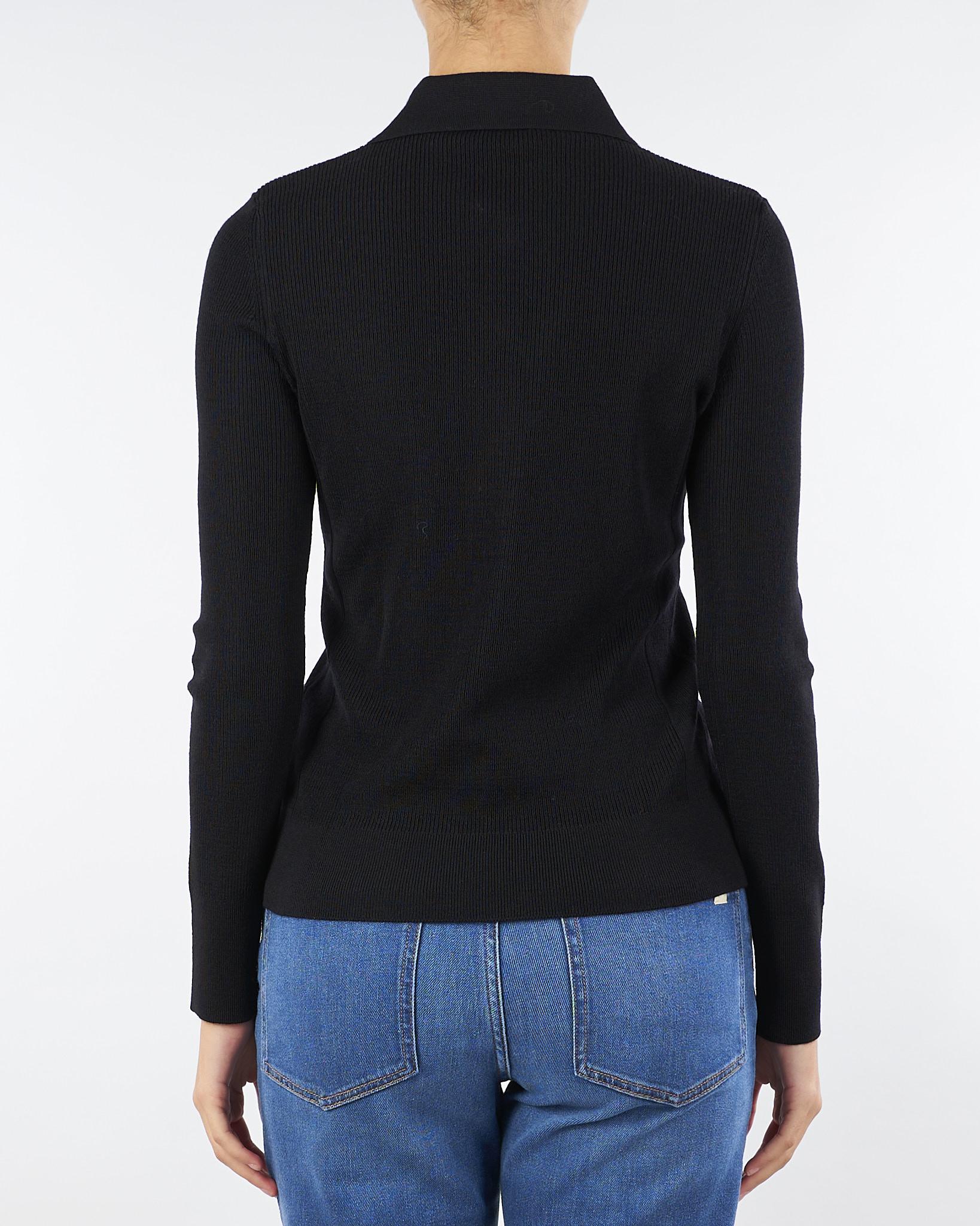 Maglia polo Nero a costine Maby MABY 700 NENETTE 