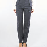 Pantalone Antracite in flanella di lana con doppia pinces RANIA 3 MAX MARA STUDIO 