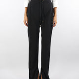 Pantaloni Nero in crêpe leggero PA11757E2 110 ELISABETTA FRANCHI 