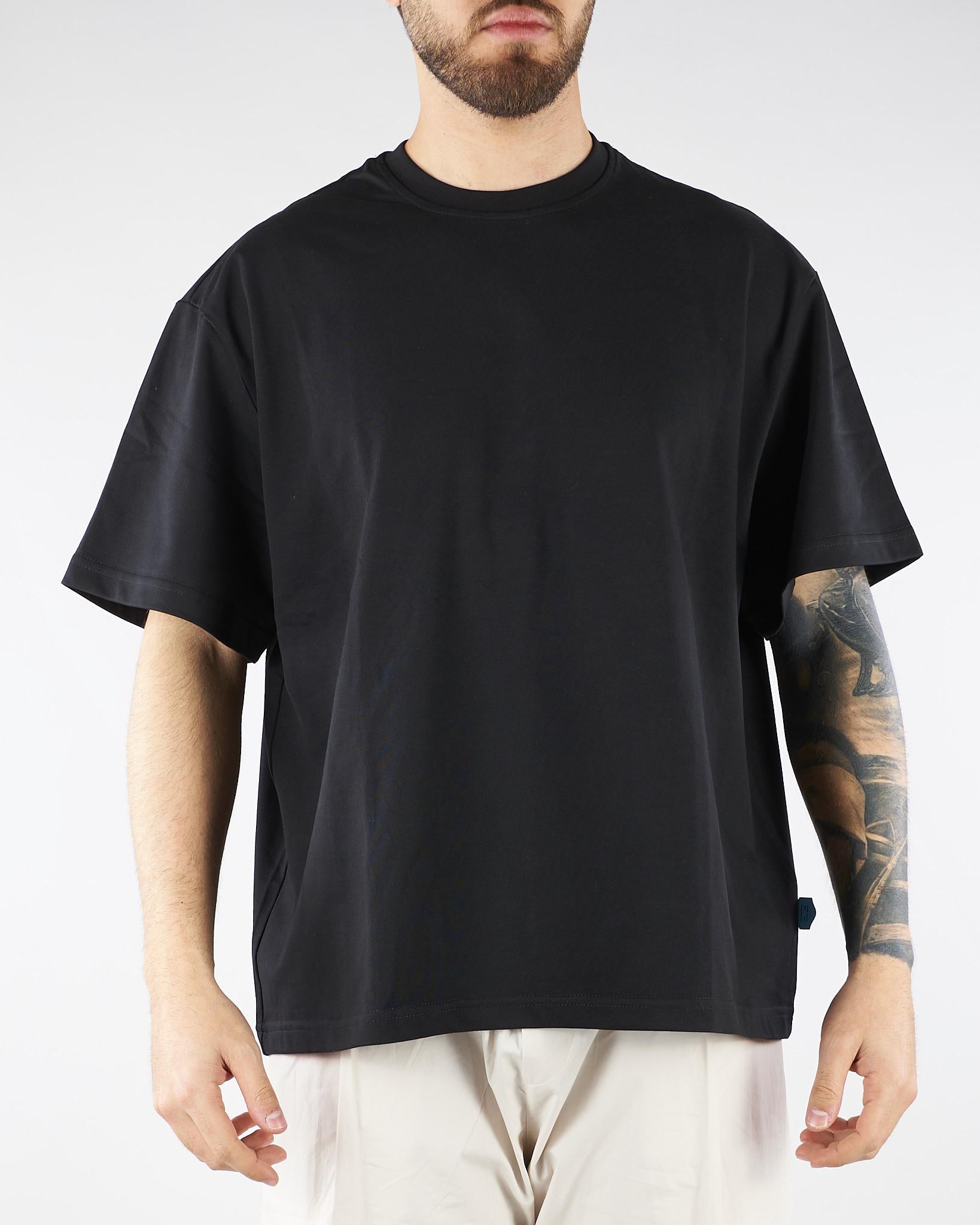 T-shirt Boxy fit Nero in cotone MAU3DICI026TMC 99 3DICI 