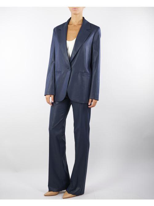 Pantaloni Blu flare fit laminati AGIO 2 PENNY BLACK 